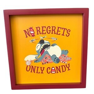 Disney Stitch "No Regrets Only Candy"  Wall Art Decor Picture 6" NEW